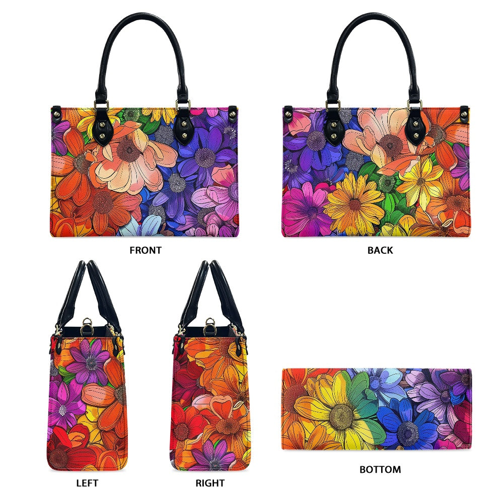 Women's PU leather twill handbag