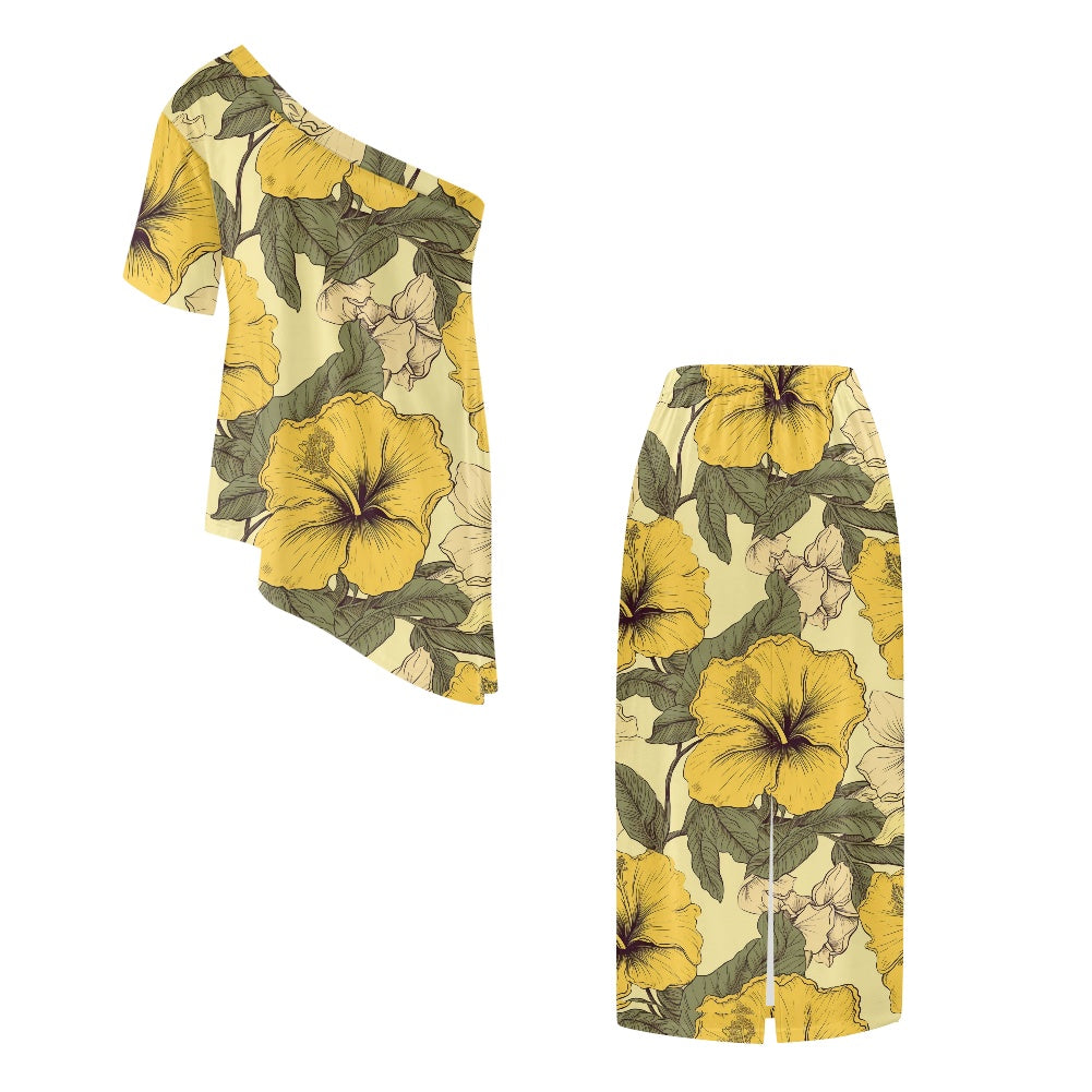 Elegant Off-Shoulder Two-Piece Dress for Women