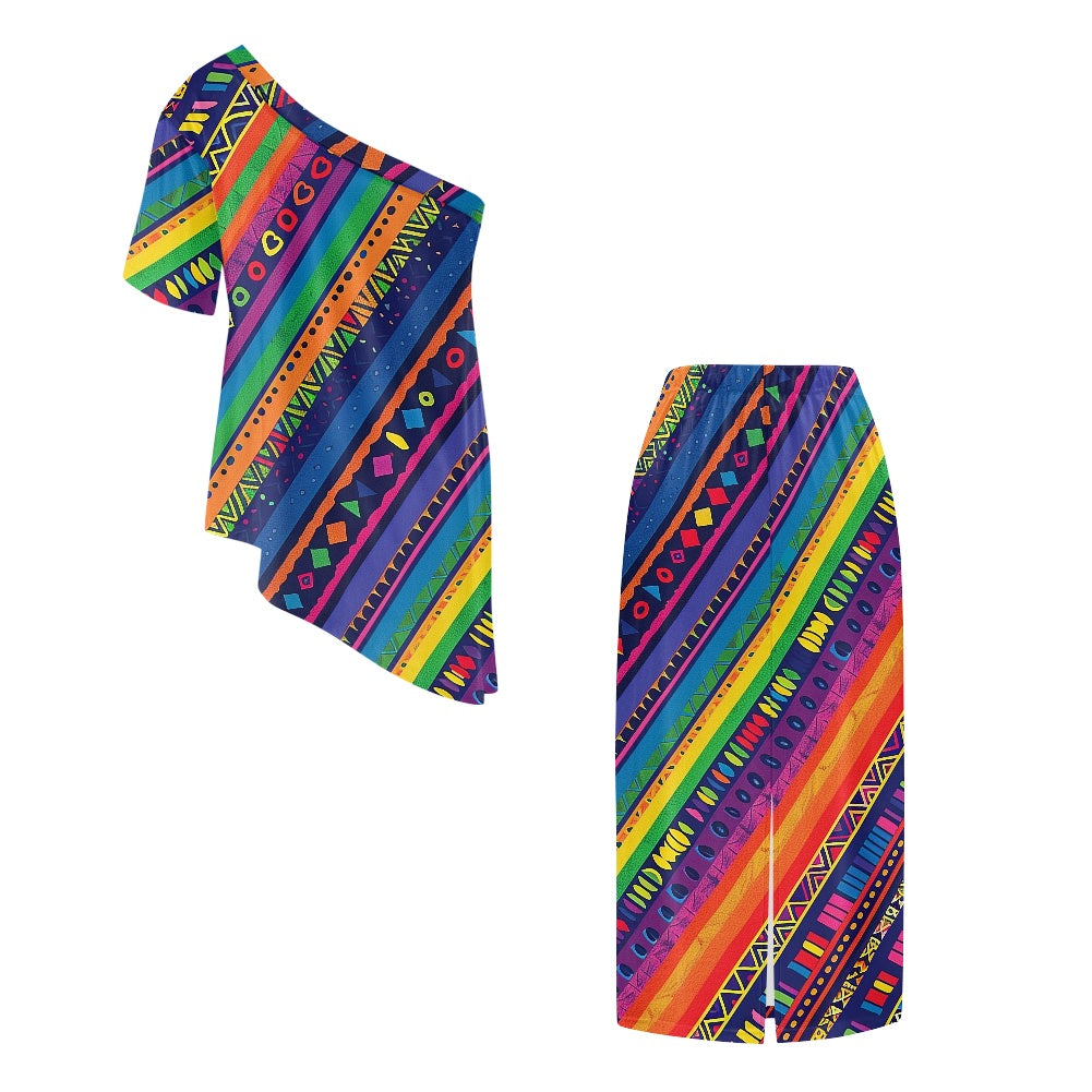 Elegant Off-Shoulder Two-Piece Dress for Women