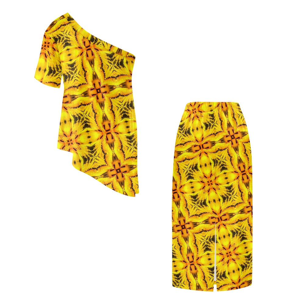 Elegant Off-Shoulder Two-Piece Dress for Women