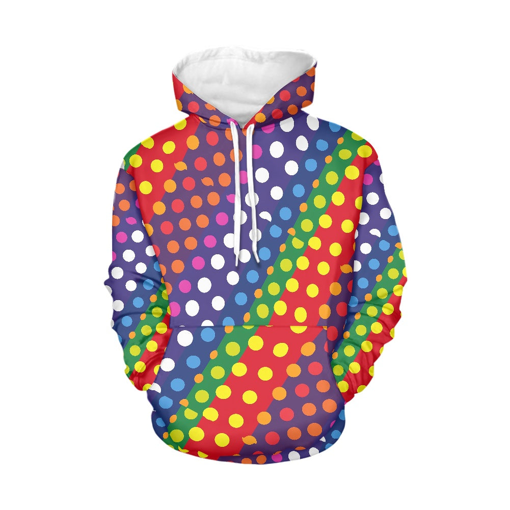 LGBTQ-Friendly Rainbow Polka Dot Women's Sweatshirt by Luxtrini