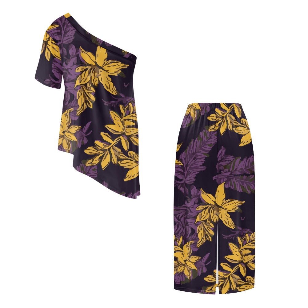 Elegant Off-Shoulder Two-Piece Dress for Women