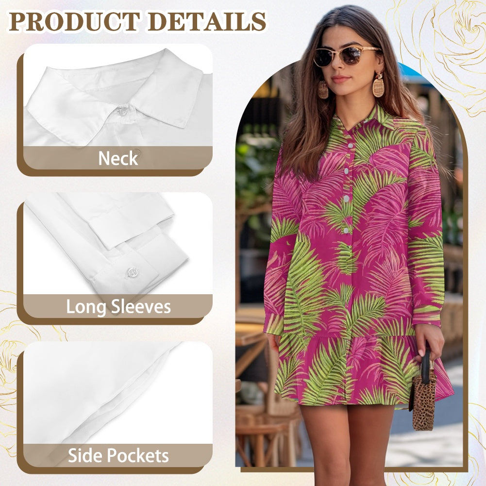 Midi-length shirt dress