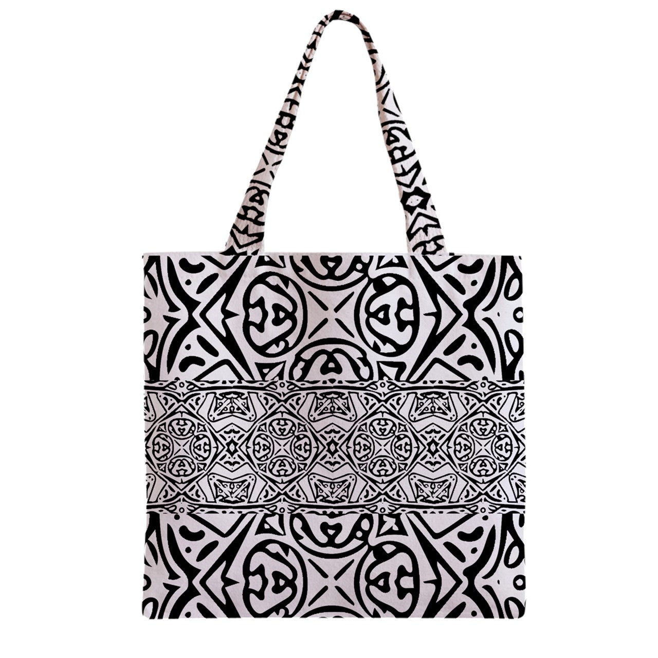 Zipper Grocery Tote Bag Hawaiian Tribal