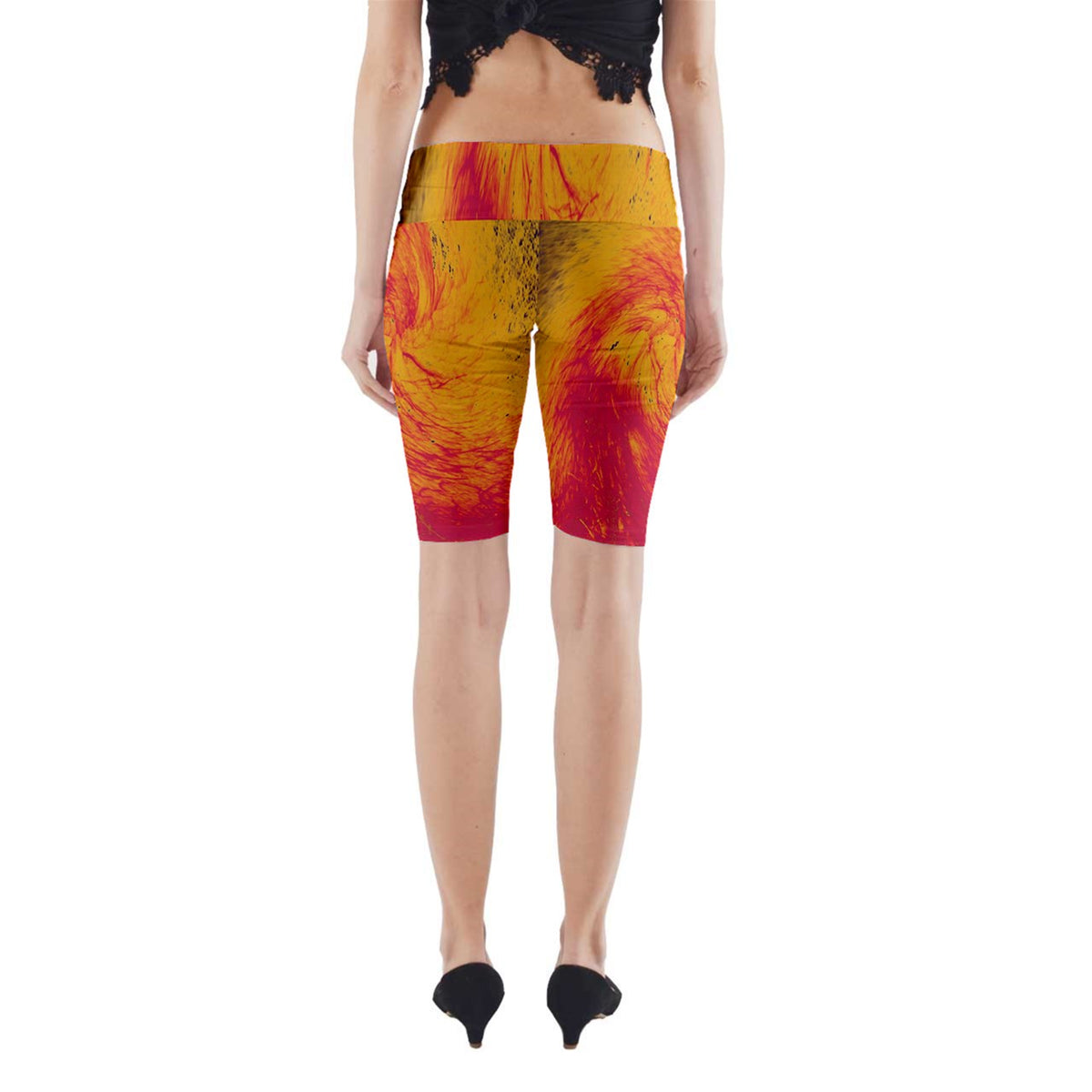 Yoga Cropped Leggings Pele's Fire