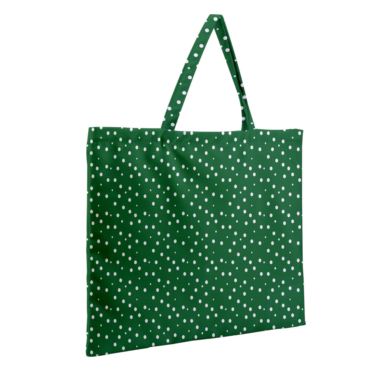 Zipper Large Tote Bag Green Dots