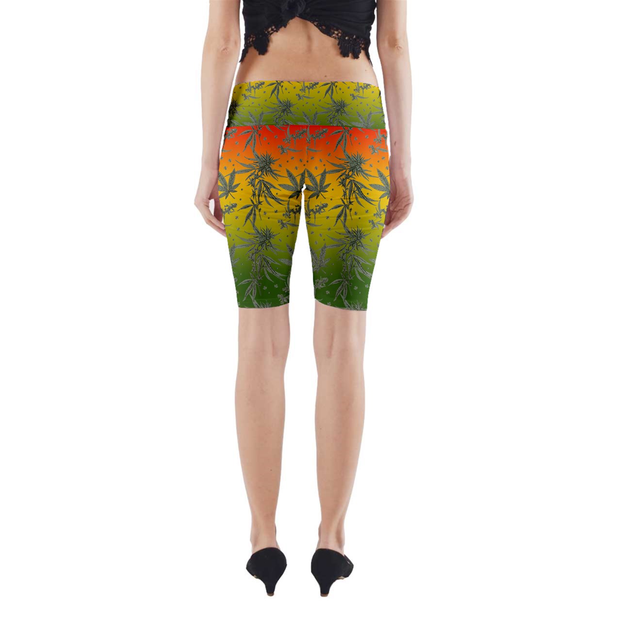 Marijuana Yoga Cropped Leggings