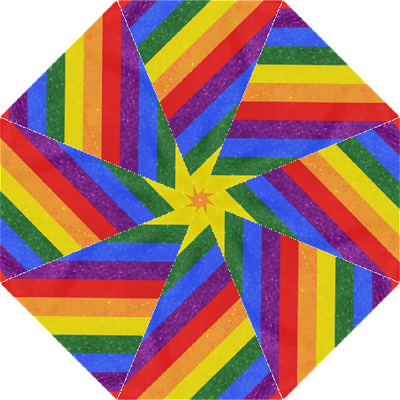 Rainbow Pride Hook Handle Umbrellas (Large)