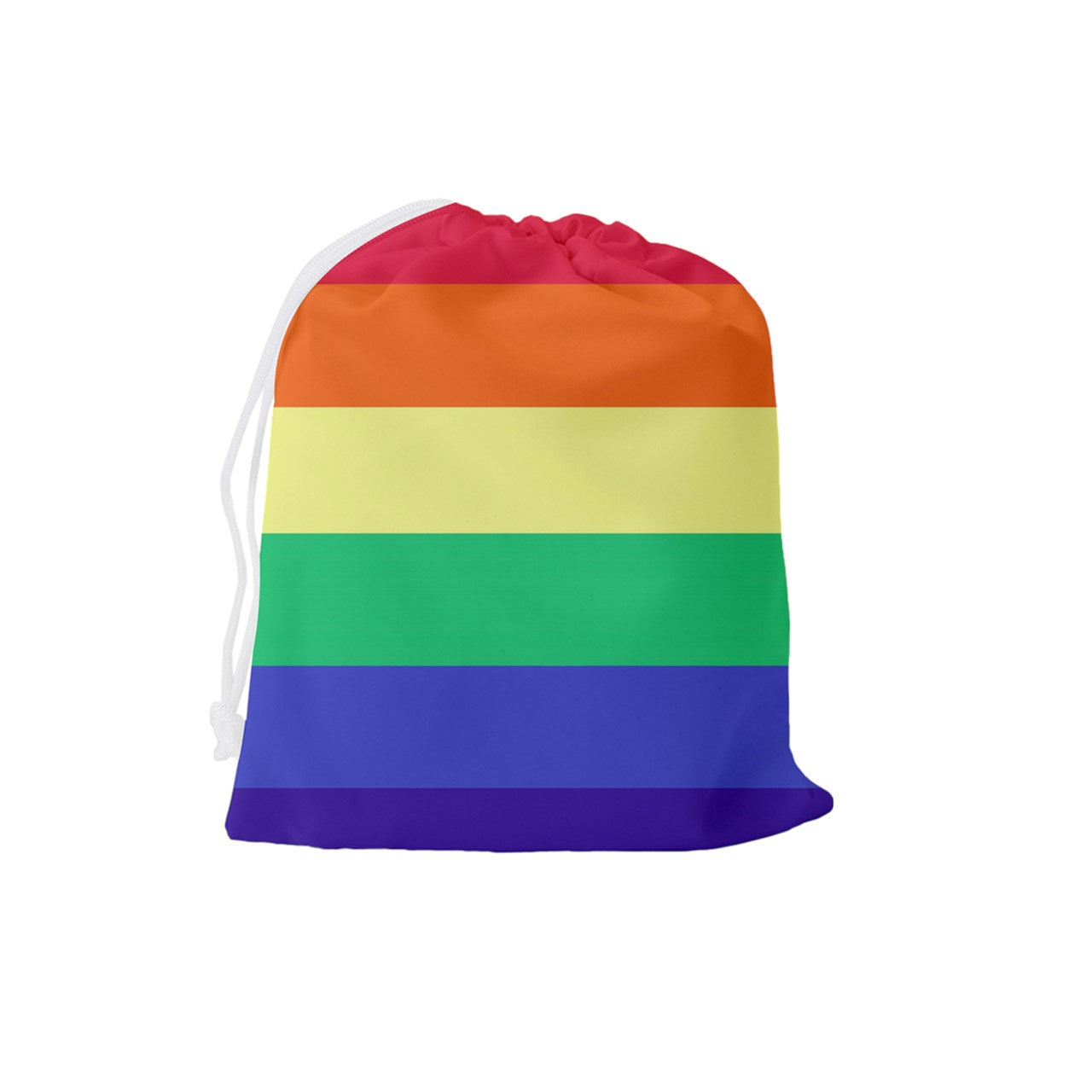 LGBTQ Rainbow Pride #12 Drawstring Pouch (Large)