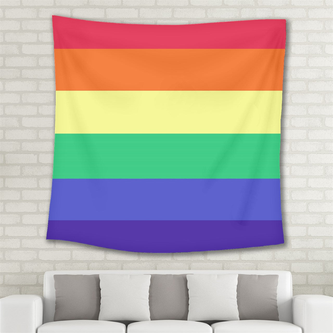 LGBTQ Rainbow Pride #12 Square Tapestry (Large)