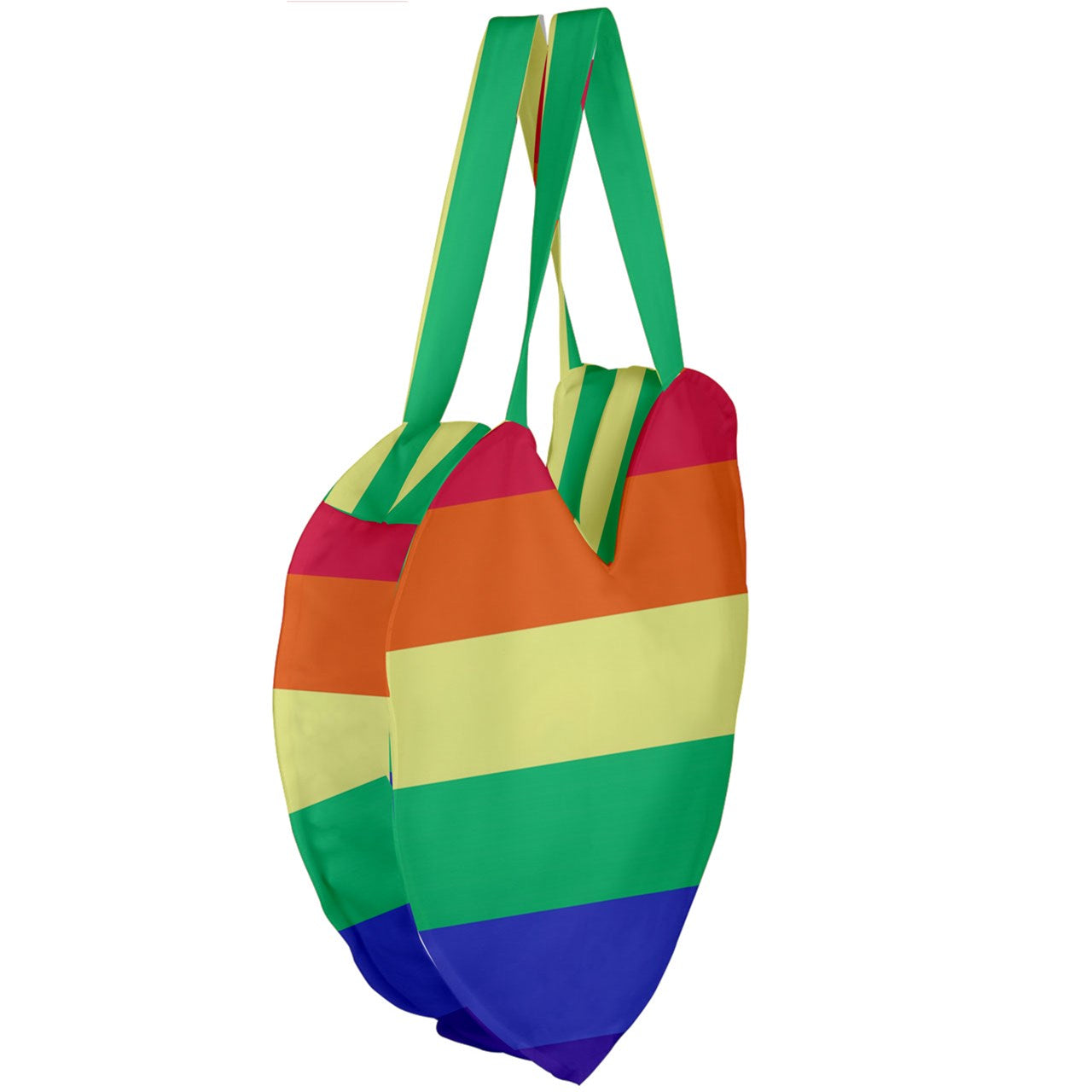 LGBTQ Rainbow Pride #12 Giant Heart Shaped Tote