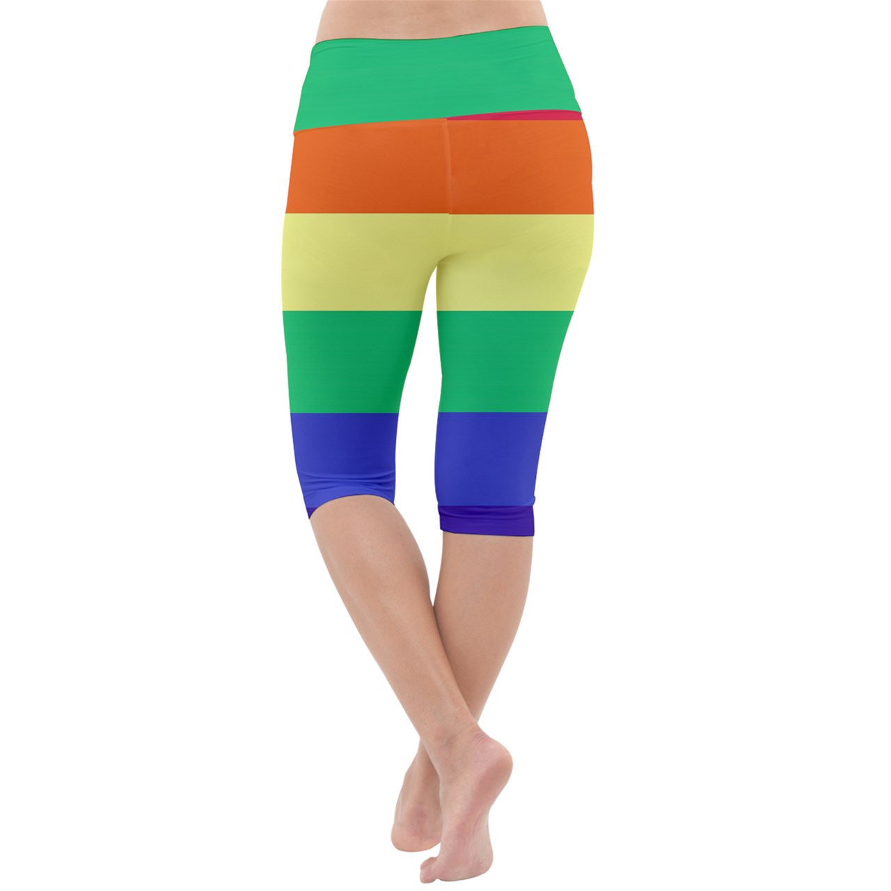 LGBTQ Rainbow Pride #12 Lightweight Velour Cropped Yoga Leggings