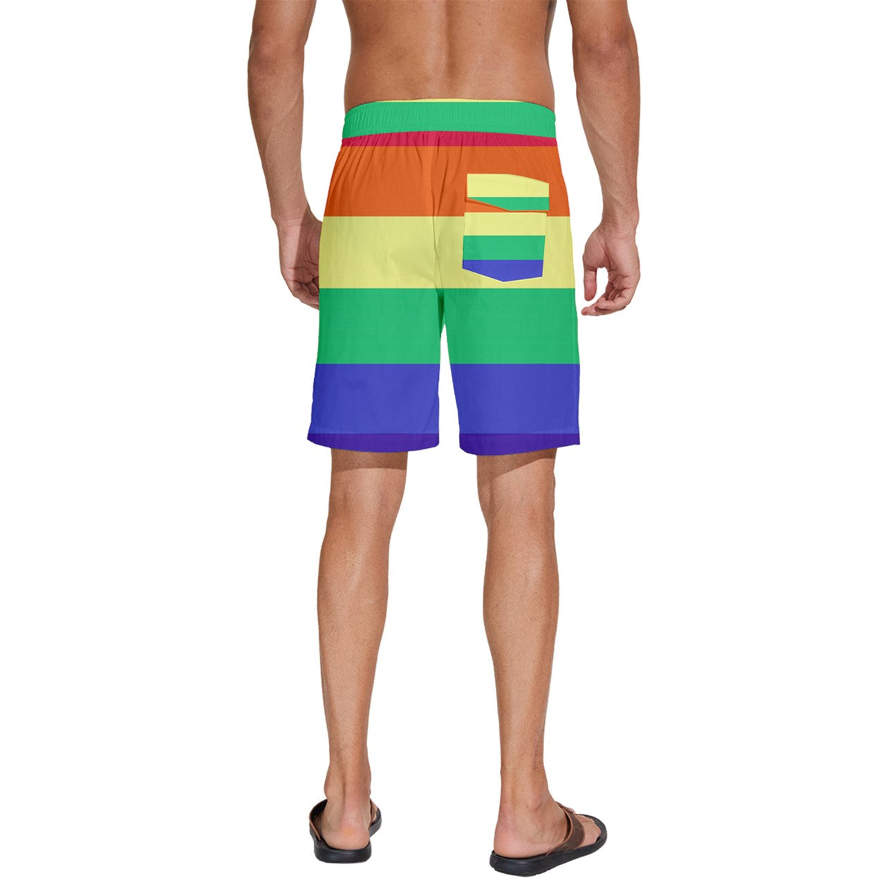 LGBTQ Rainbow Pride #12 Men's Beach Shorts