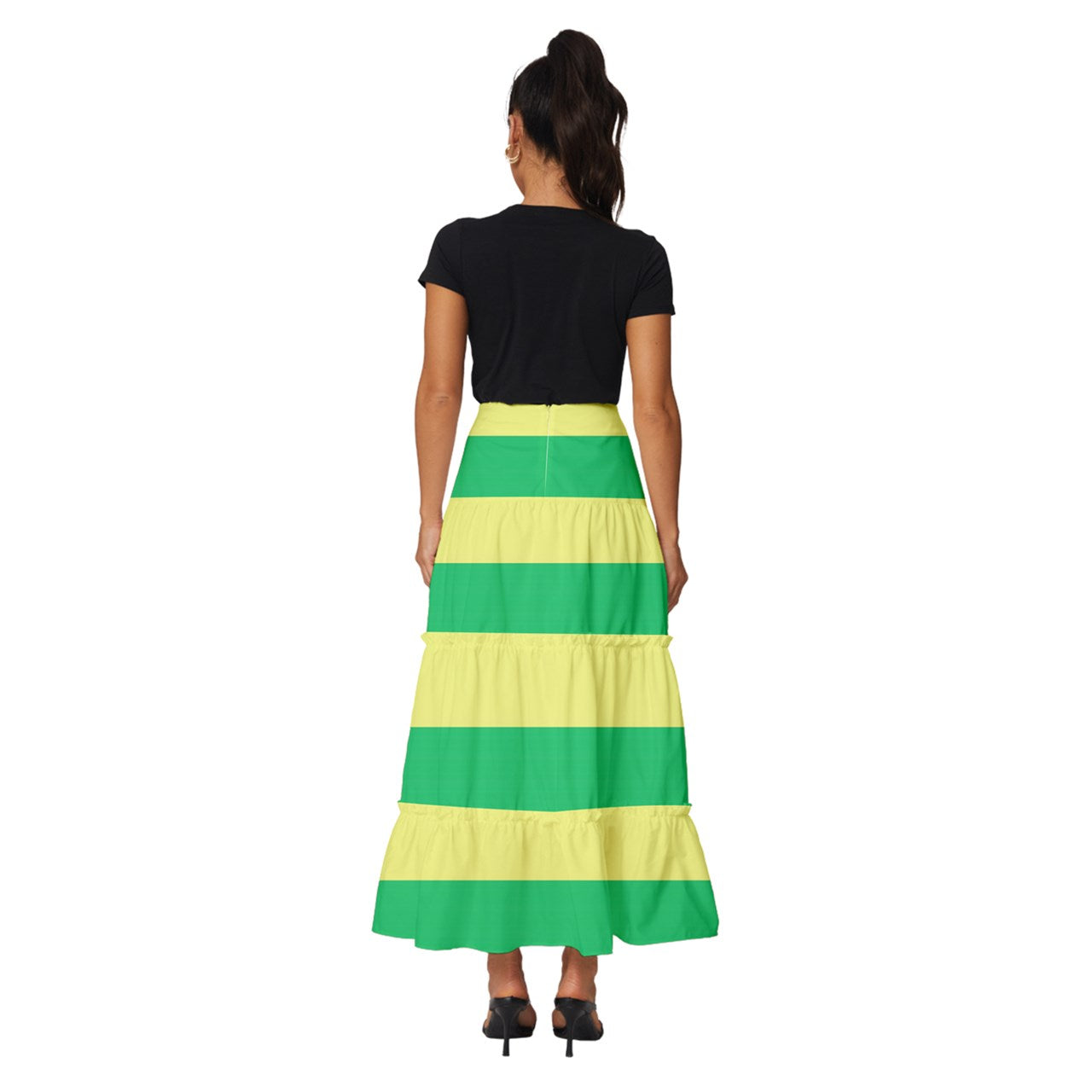 LGBTQ Rainbow Pride #12 Tiered Ruffle Maxi Skirt