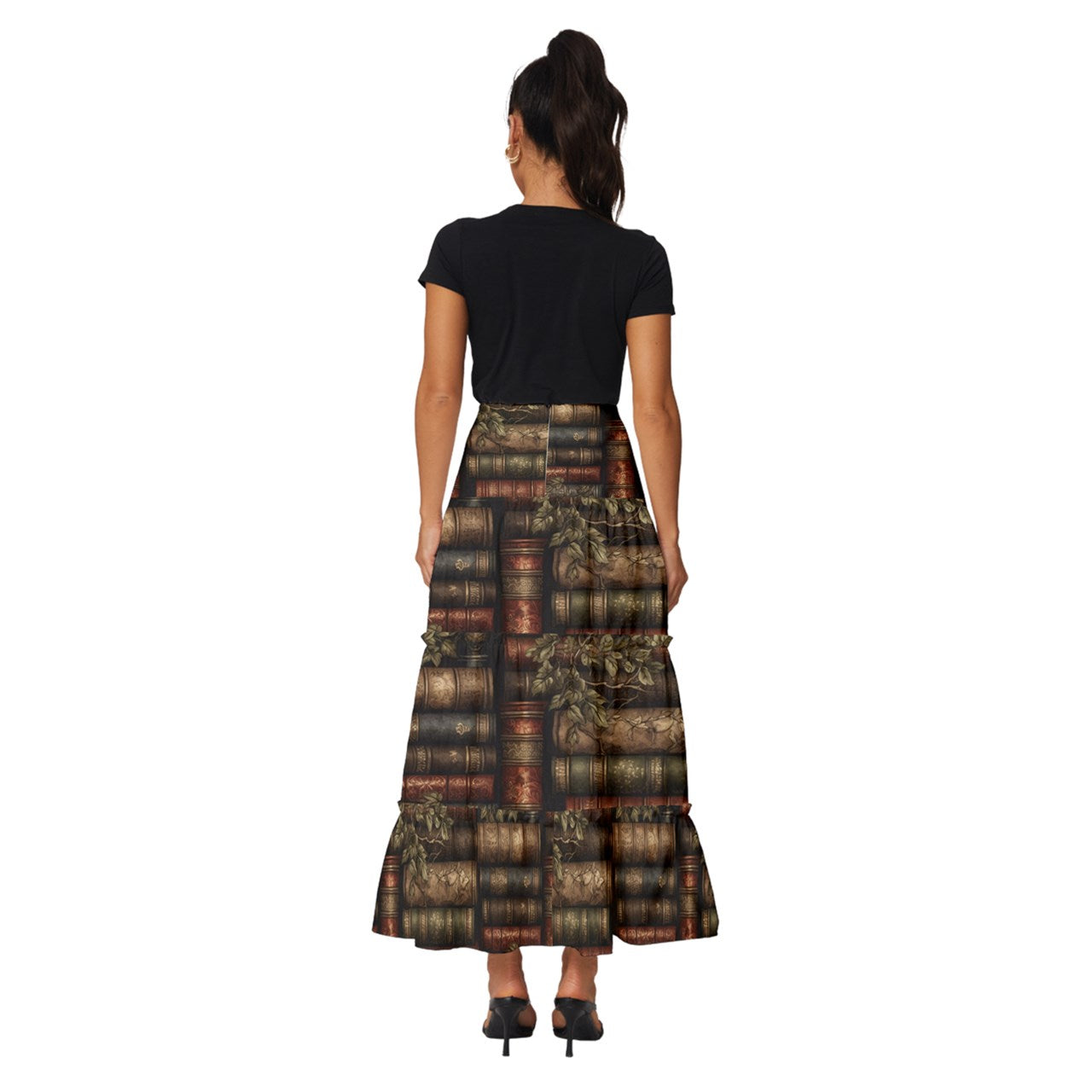 The Librarian Tiered Ruffle Maxi Skirt