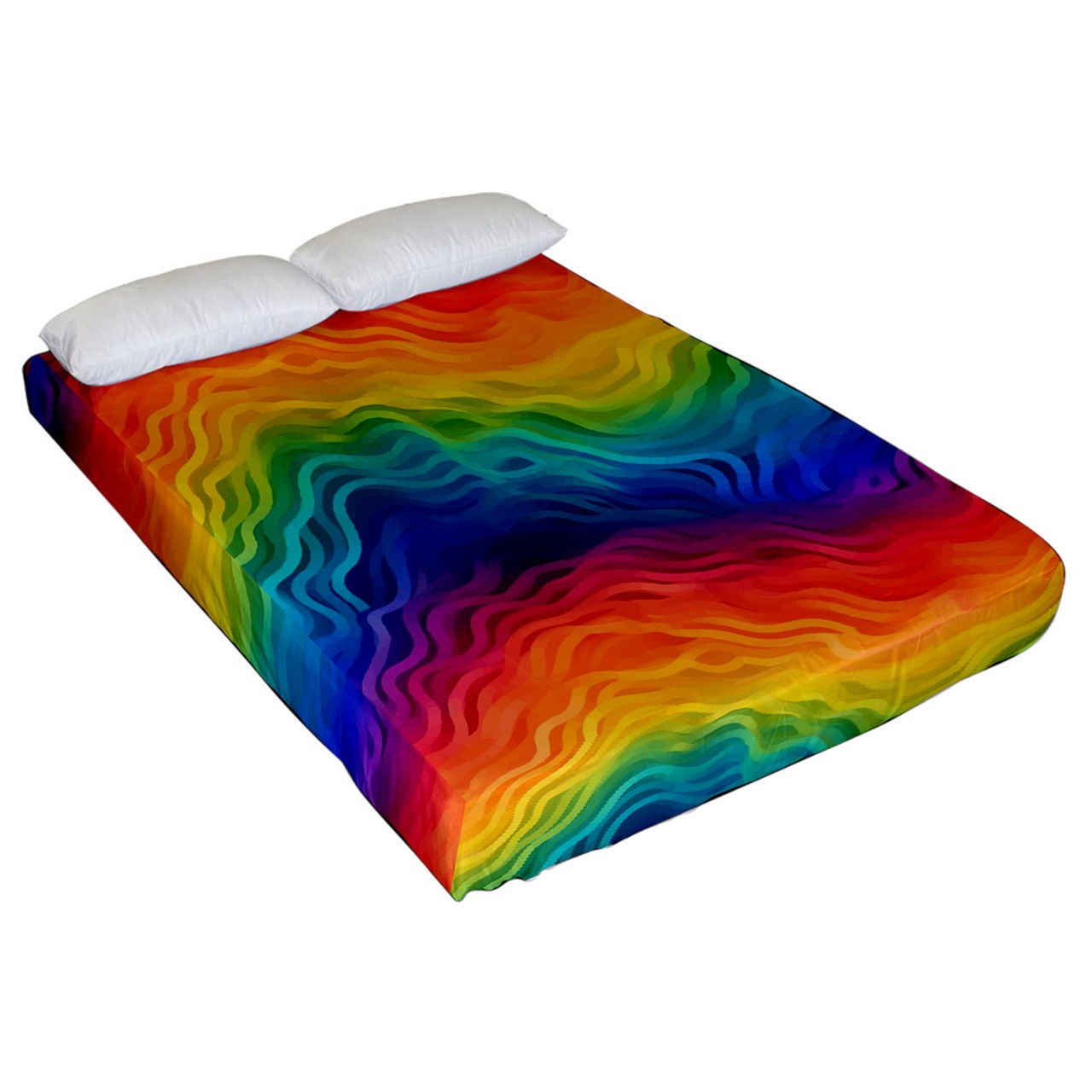 Lgbtq Rainbow Fitted Sheet (California King Size)