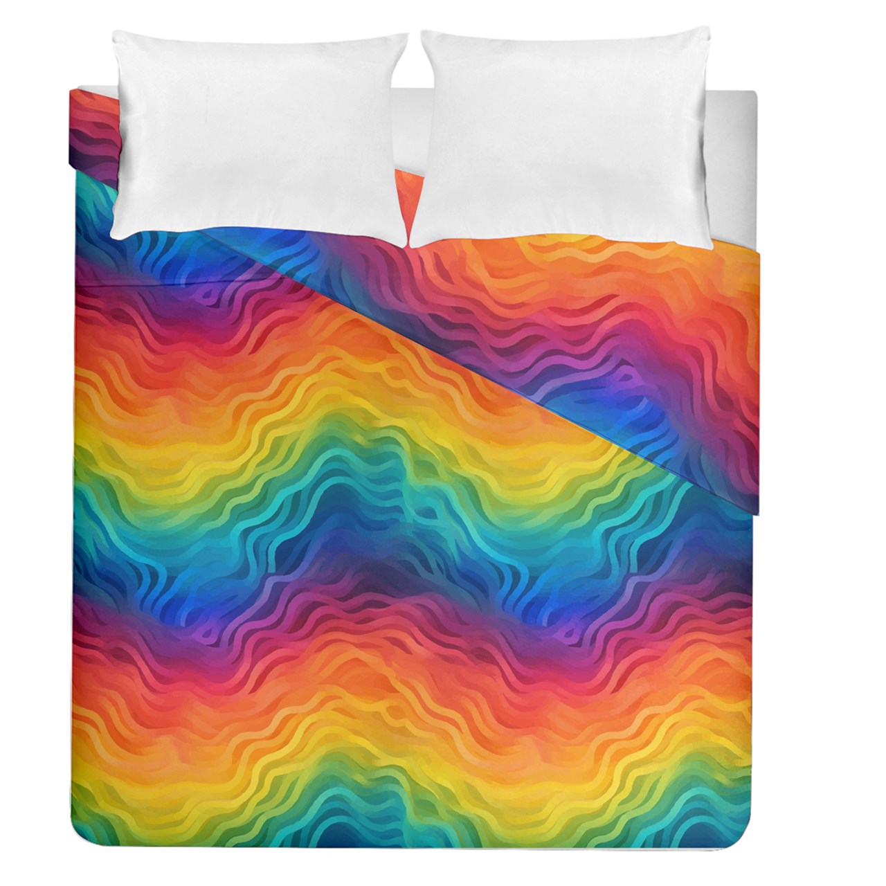 Lgbtq Rainbow Duvet Cover Double Side (Queen Size)