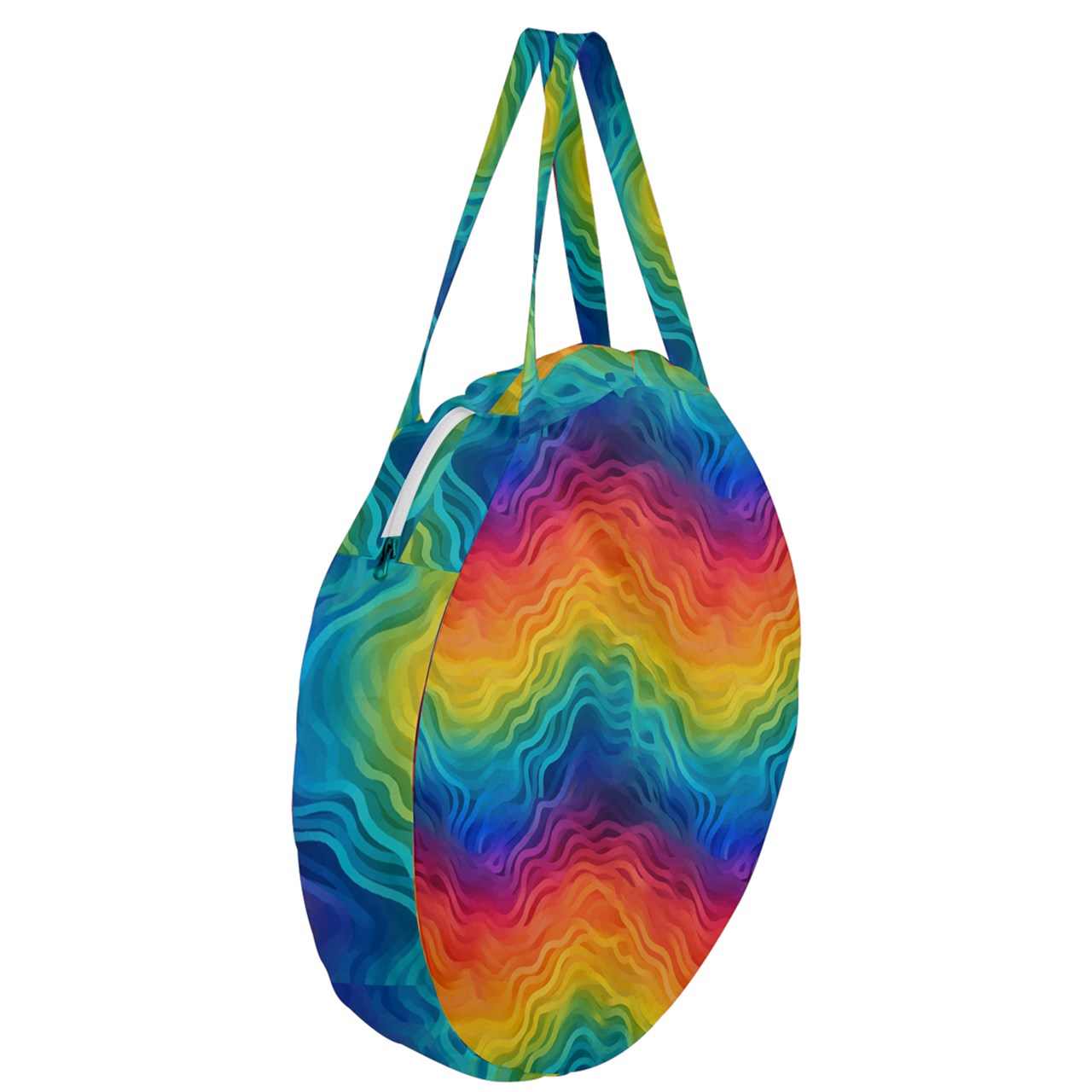 Lgbtq Rainbow Giant Round Zipper Tote