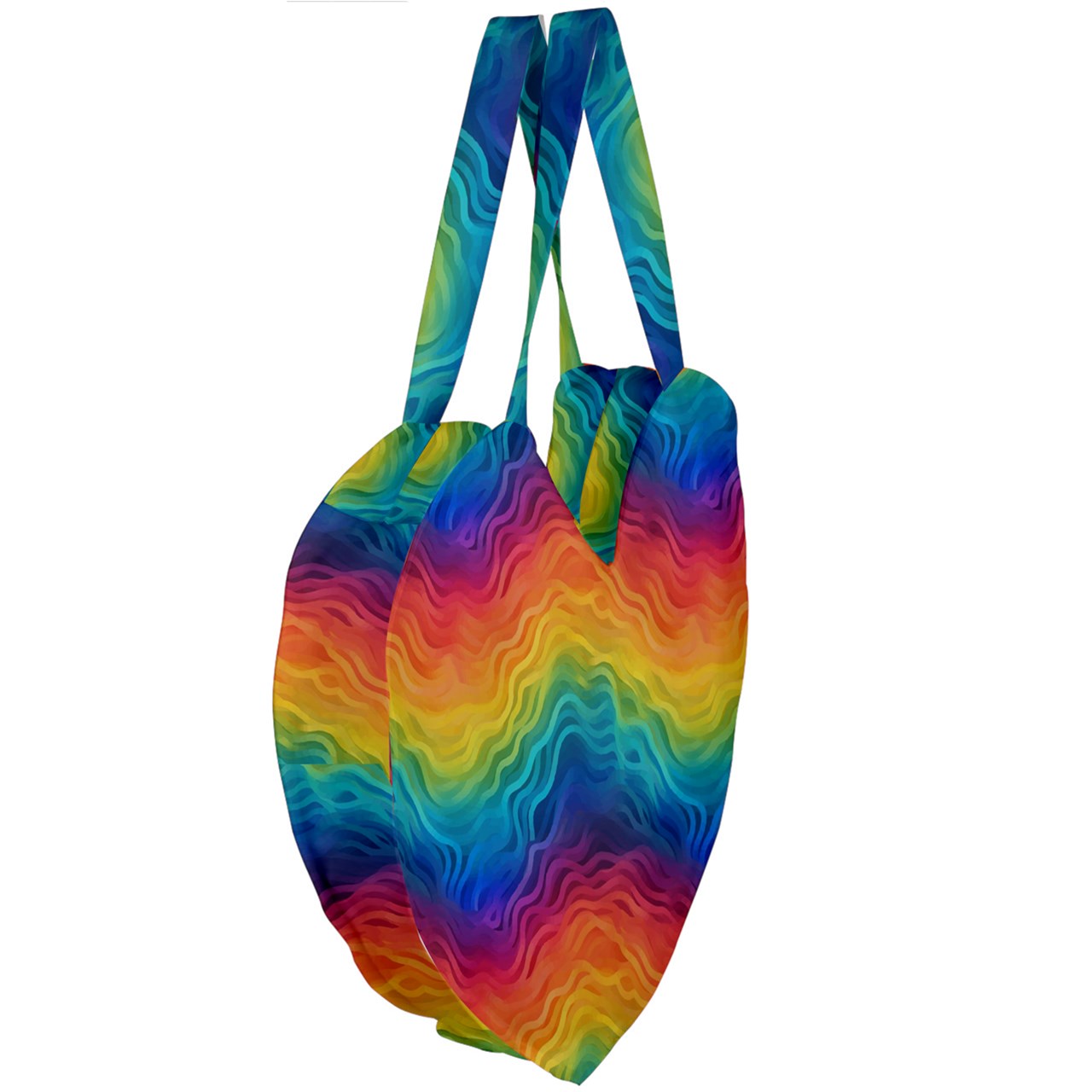 Lgbtq Rainbow Giant Heart Shaped Tote