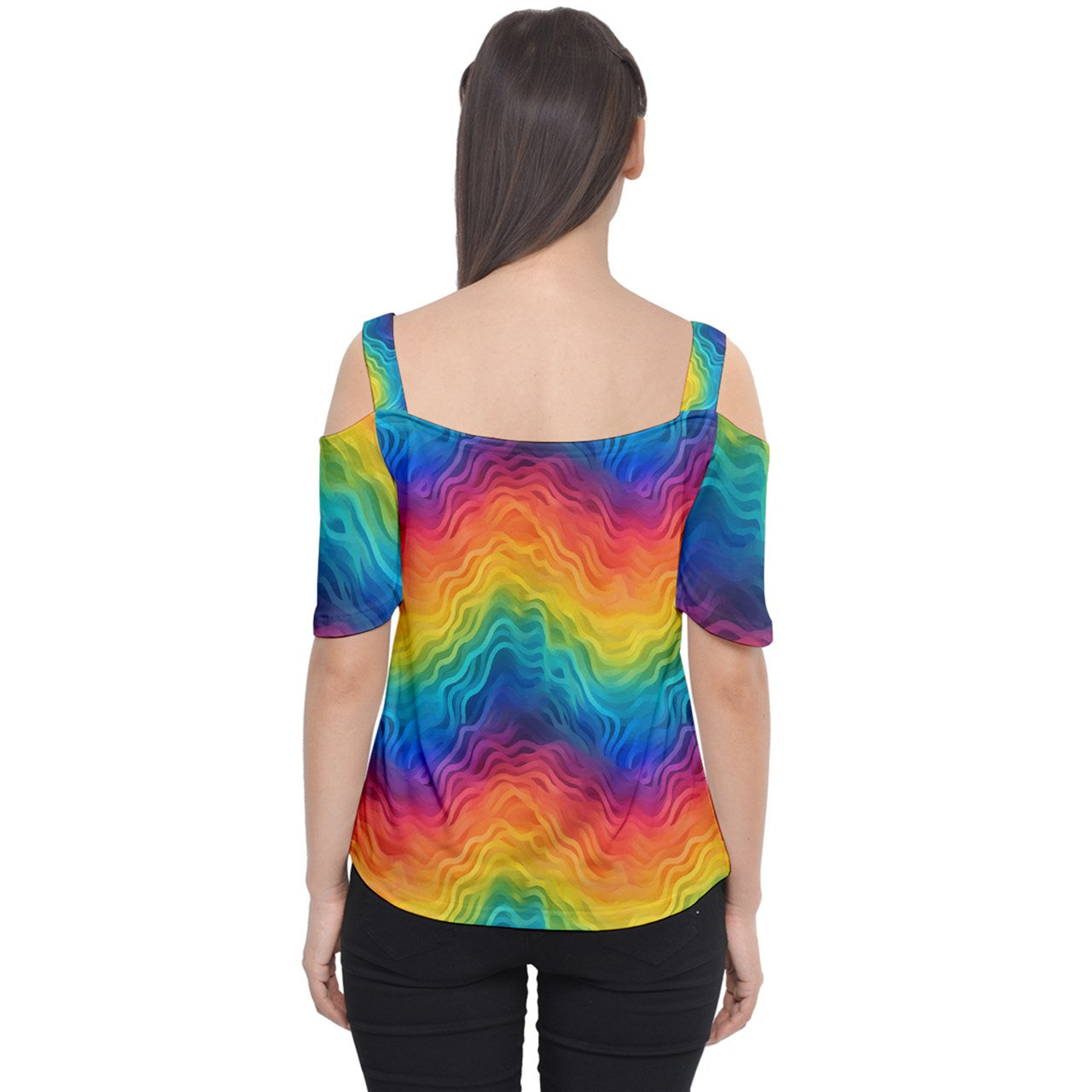 LGBTQ Rainbow Pride Cutout Shoulder Tee