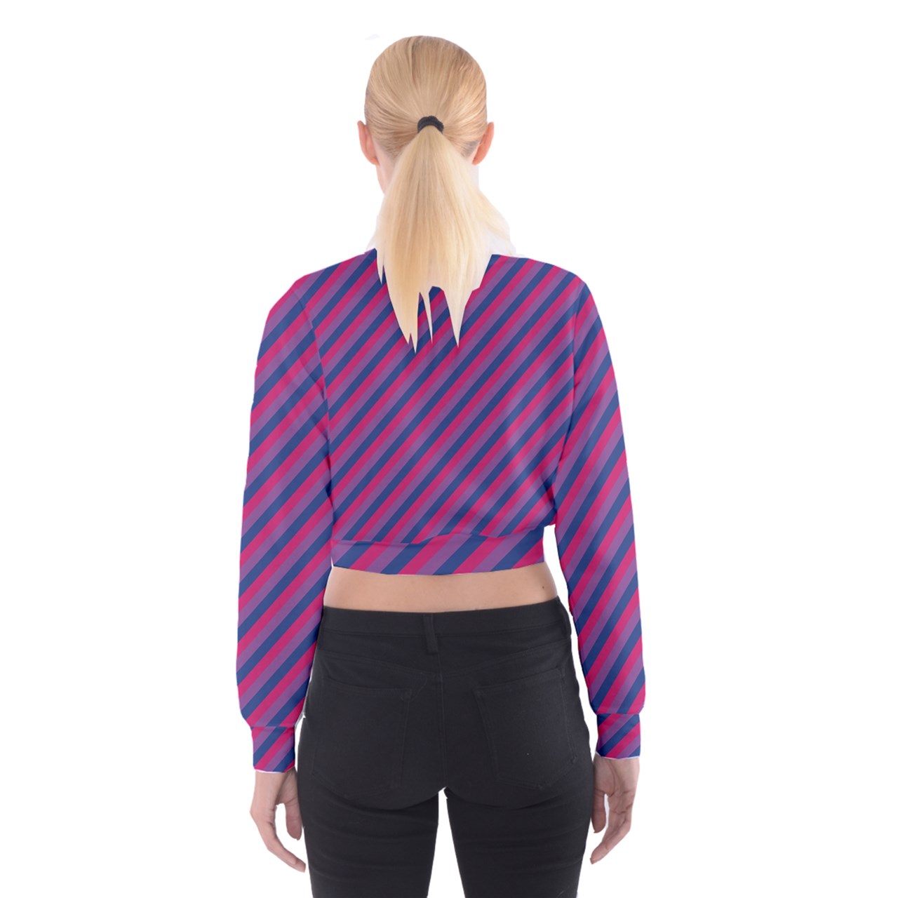 Bisexual Flag Cropped Sweatshirt