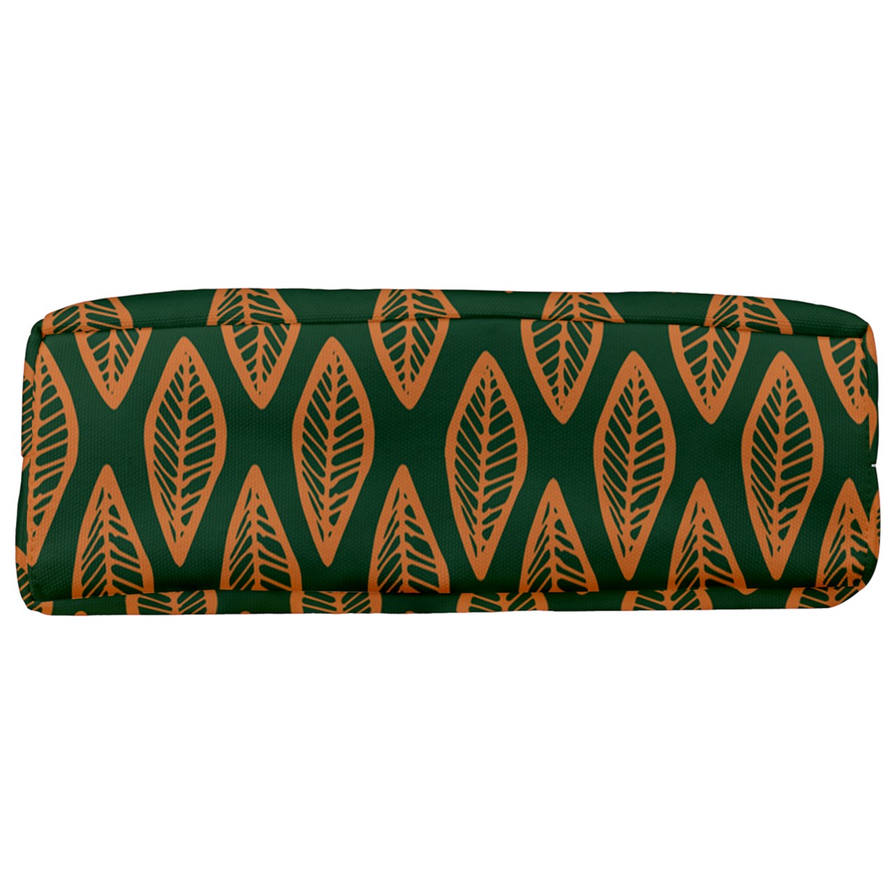 African | Ethnic | Mudcloth | #16 Green and Orange Full Print Rope Handle Tote (Large)