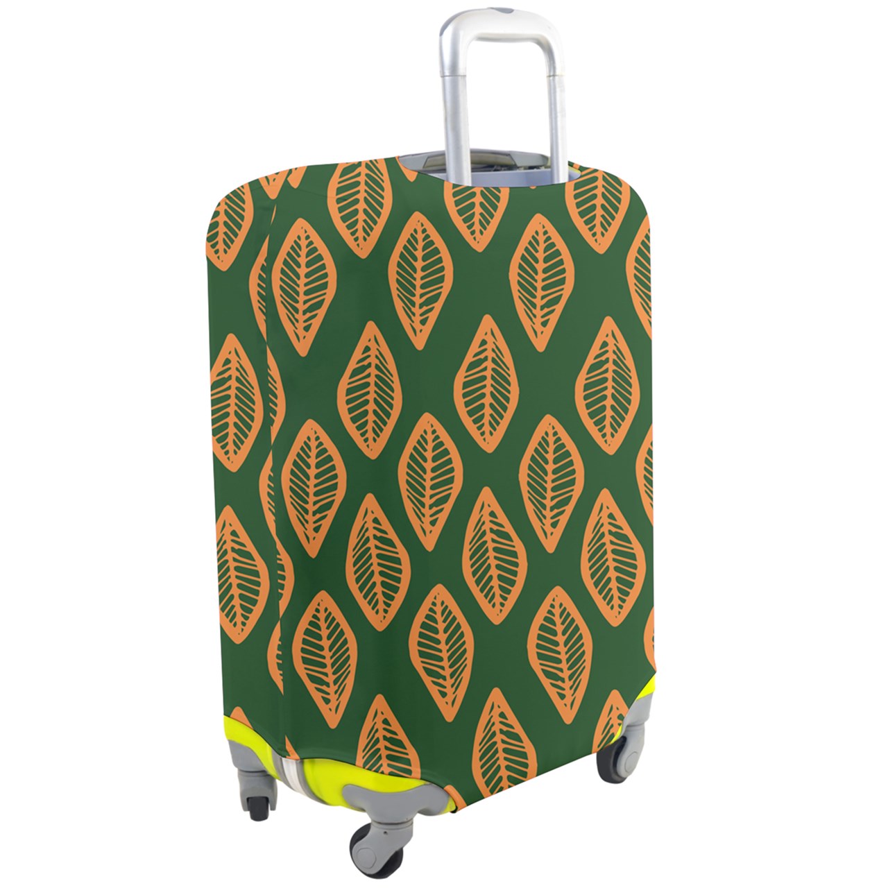 African | Ethnic | Mudcloth | #16 Green and Orange Luggage Cover (Large)