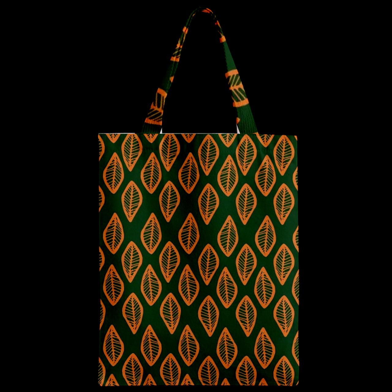 African Ethnic Orange Green Zipper Classic Tote Bag