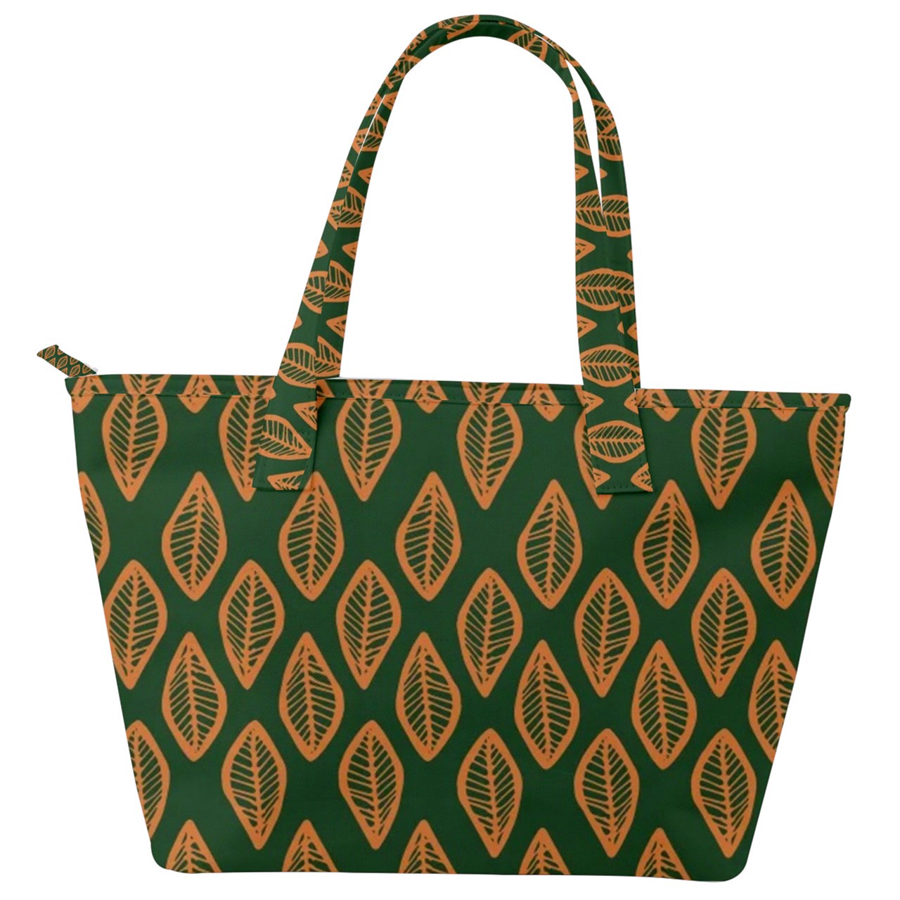 African Ethnic Orange Green Back Pocket Shoulder Bag