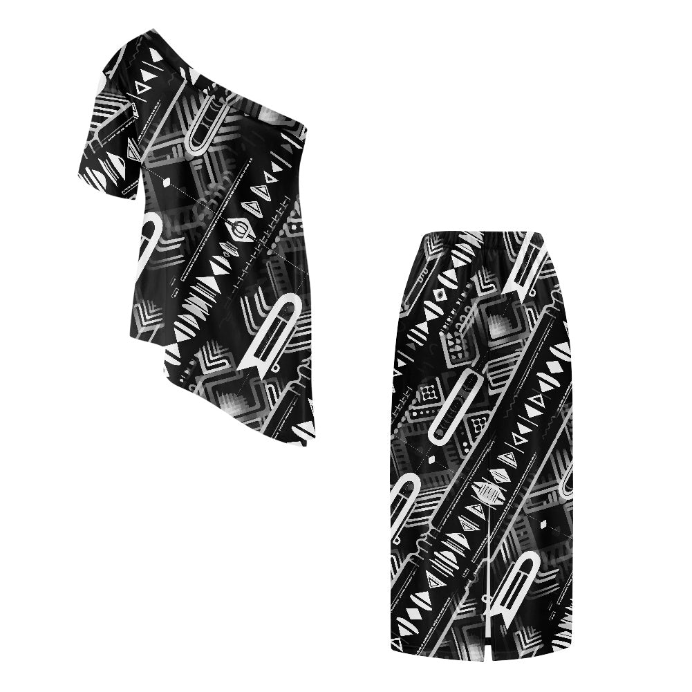 Elegant Off-Shoulder Two-Piece Dress for Women