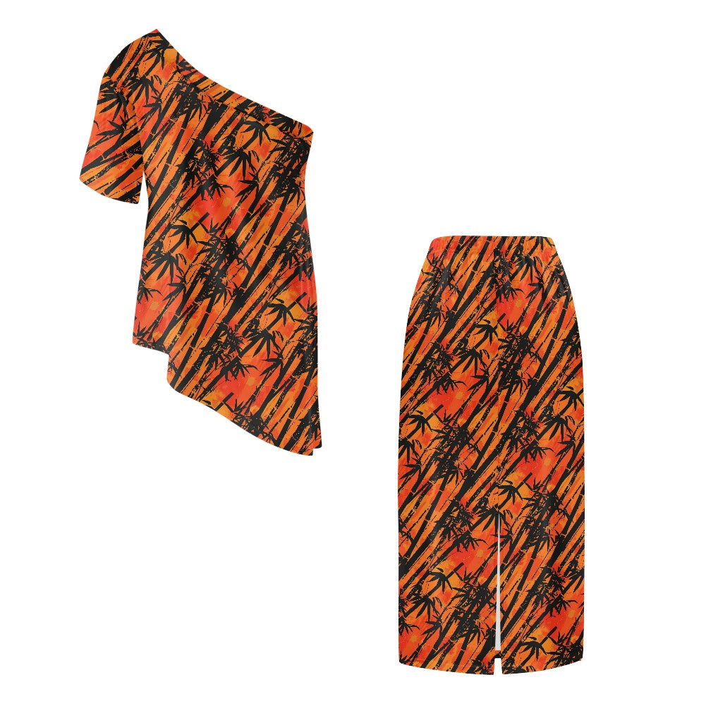 Elegant Off-Shoulder Two-Piece Dress for Women