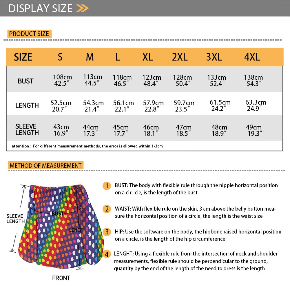 LGBTQ-Friendly Rainbow Polka Dot Off-Shouldered Chiffon Blouse by Luxtrini