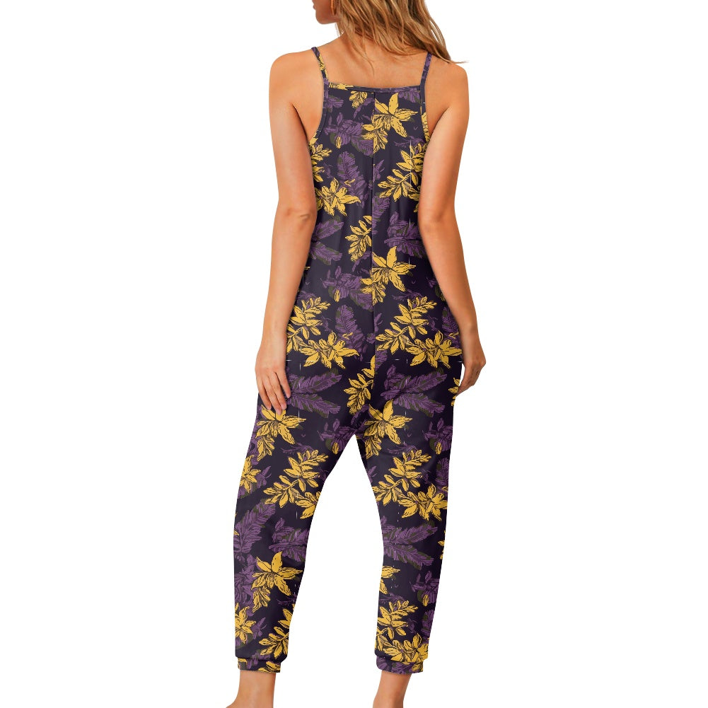 Purple and Gold Rompers - Exclusive One-of-a-Kind Luxury Romper - Limited Edition, Ethically Made, and Stylishly Comfortable