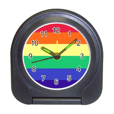 LGBTQ Rainbow Pride #12 Travel Alarm Clock Black