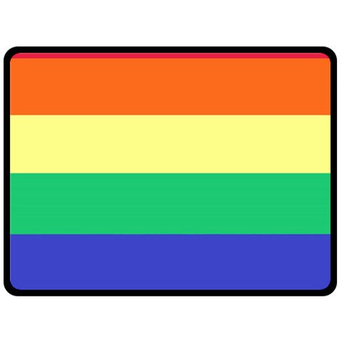 LGBTQ Rainbow Pride #12 Fleece Blanket (Large)