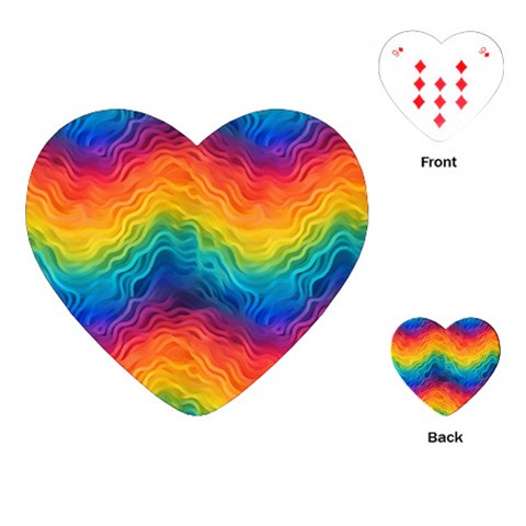 Lgbtq Rainbow Playing Cards Single Design (Heart)