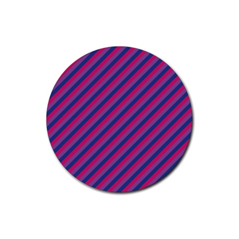 Bisexual Flag Rubber Round Coaster (4 pack)