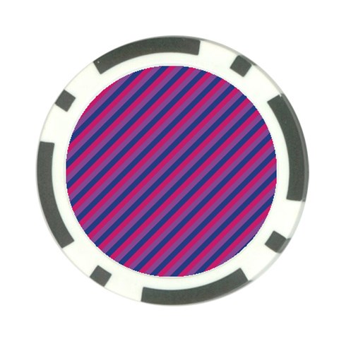 Bisexual Flag Poker Chip Card Guard (10 pack)