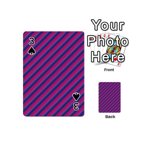 Bisexual Flag Playing Cards 54 Designs (Mini)