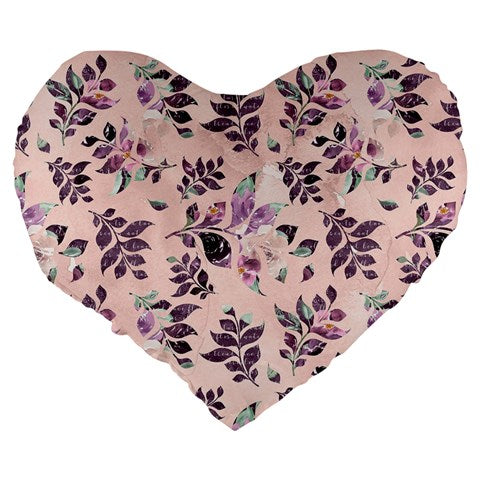 Sangria Large 19" Premium Plush Fleece Heart Shape Cushion