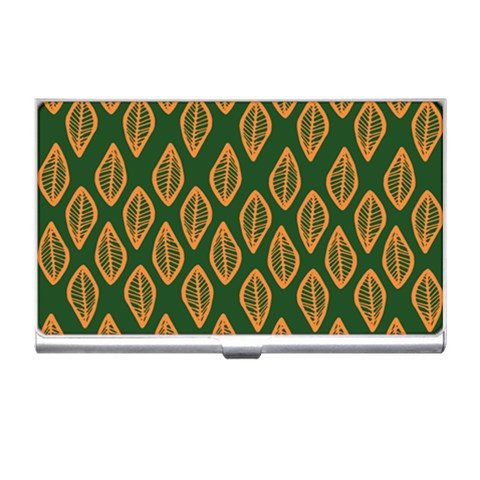 African | Ethnic | Mudcloth | #16 Green and Orange Business Card Holder