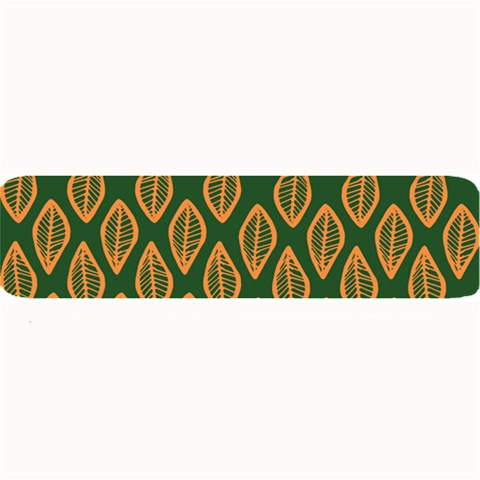 African | Ethnic | Mudcloth | #16 Green and Orange Large Bar Mat