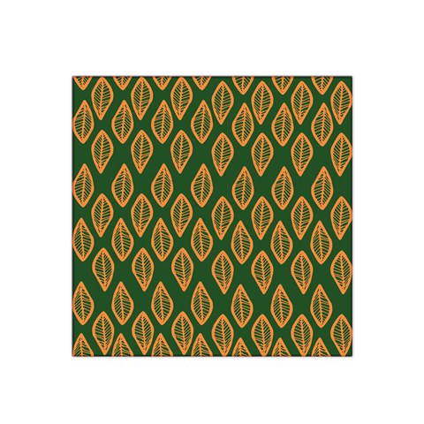 African | Ethnic | Mudcloth | #16 Green and Orange Satin Bandana Scarf 22" x 22"