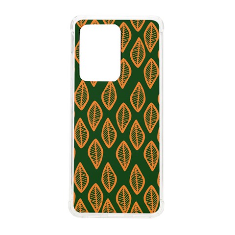 African | Ethnic | Mudcloth | #16 Green and Orange Samsung Galaxy S20 Ultra 6.9 Inch TPU UV Case