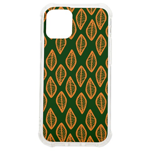 African | Ethnic | Mudcloth | #16 Green and Orange iPhone 12 mini TPU UV Print Case