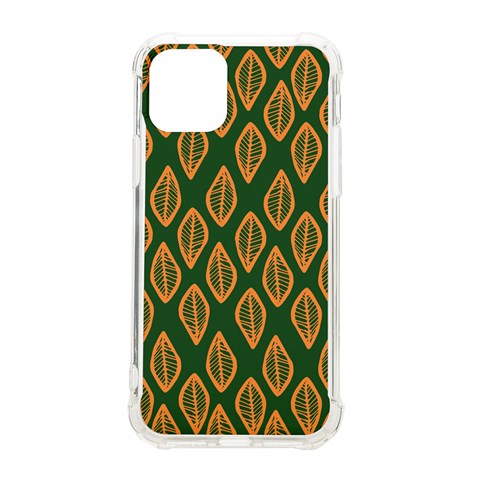 African | Ethnic | Mudcloth | #16 Green and Orange iPhone 11 Pro 5.8 Inch TPU UV Print Case