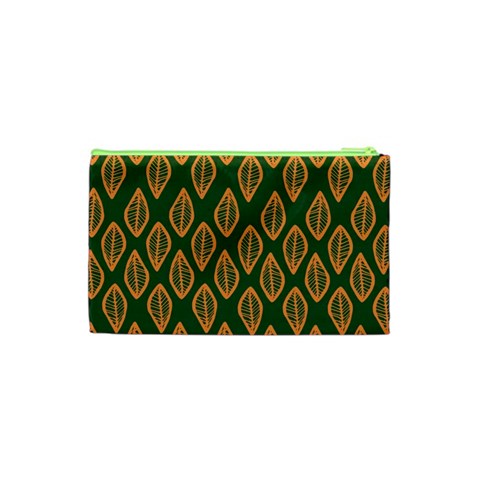 African Ethnic Orange Green Cosmetic Bag (XS)