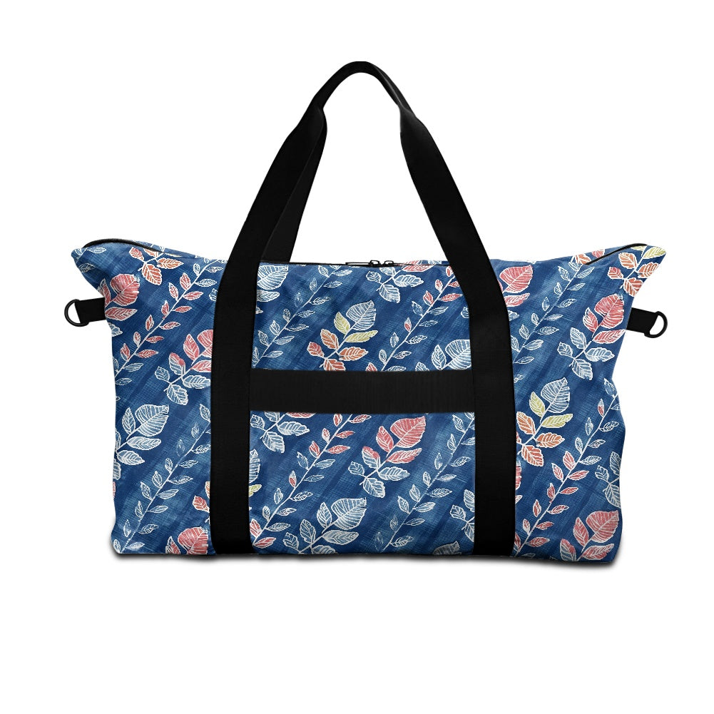 Japanese Shibori dye pattern with delicate leaf outlines Lightweight luggage