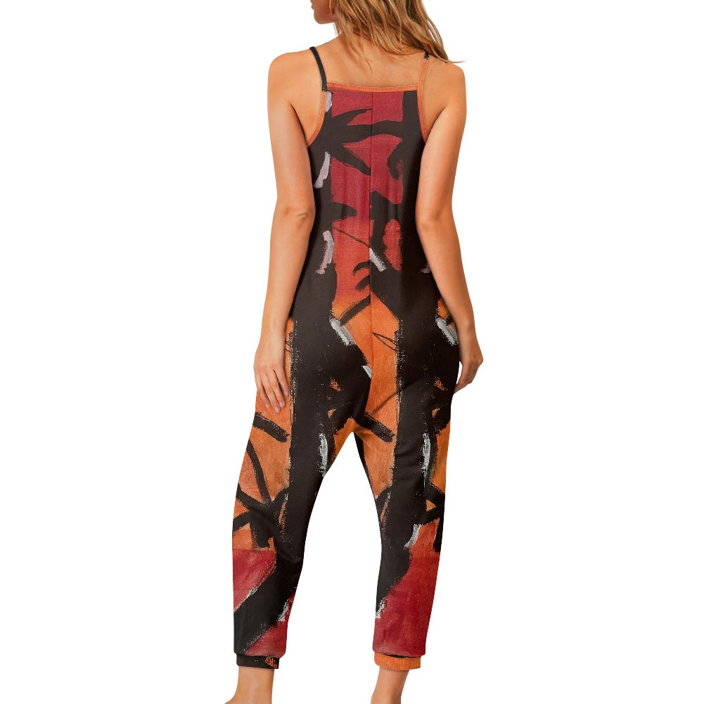 Bamboo Sunset Rompers - Exclusive One-of-a-Kind Luxury Romper - Limited Edition, Ethically Made, and Stylishly Comfortable