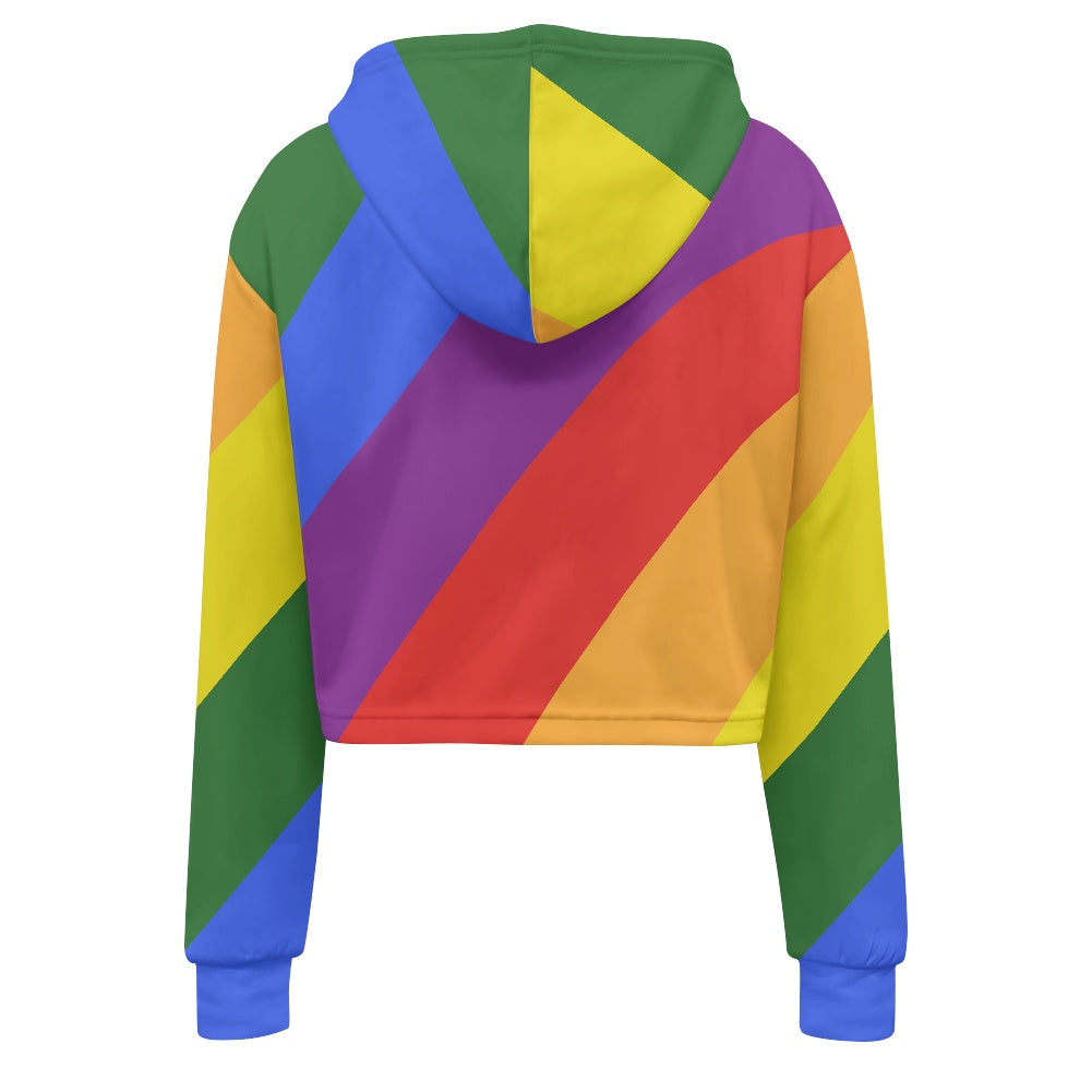 Women's Midriff-Baring Sweatshirt - Rainbow Pride